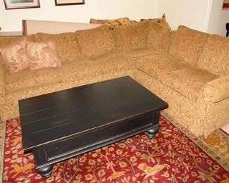 Sectional sofa and Ethan Allen coffee table
