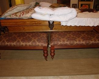 Pair of upholstered benches