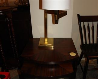 Modern style nesting tables & brass lamp
