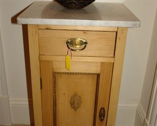 Pine cabinet with marble top