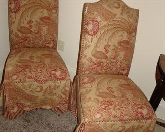 Ethan Allen upholstered side chairs