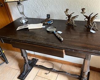 Antique Wooden  Library Table