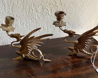 Ornate Brass Dragons