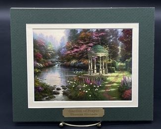 Garden of Prayer Matted Thomas Kinkade Print