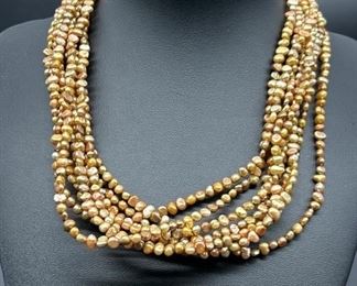 Eight-Strand Freshwater Pearl 18-in Necklace