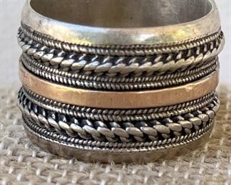 Hallmarked YJA Sterling Silver Ring, Size 6