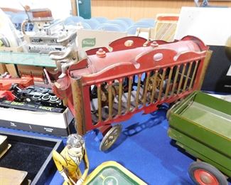 Antique tin circus Wagon