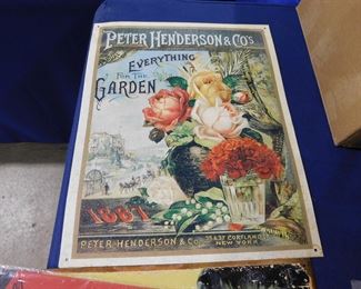 Peter Henderson & Co metal sign reproduction