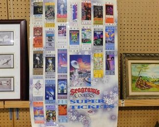 Seagram's Super Bowl ticket poster