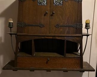 Lovely Charles Macintosh Wall Cabinet with Candlesticks 