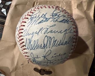 Ball #1 1954 Team Signed White Sox Baseball