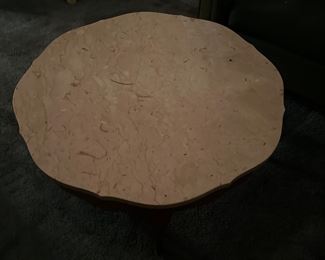 Scalloped Edged Marble top Table