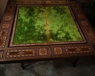 Antique Inlaid Game Table Stunning