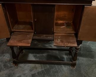 Antique Copper Lined Footed Humidor Cabinet From Scholle's of Chicago