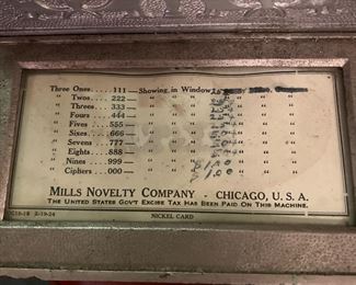 Mills Novelty 5 Cent Slot