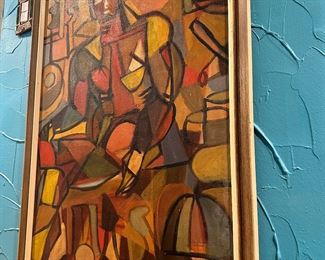 Mid century original abstract by Mateena 