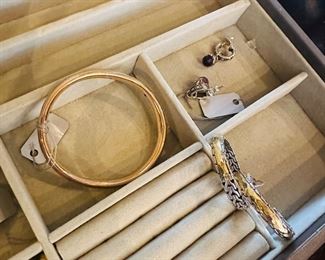 John Hardy sterling and 22k hoop earrings 