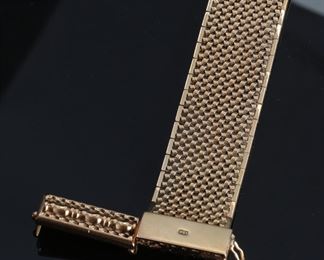 14k Gold Lucien Piccard Ladies wrist Watch w/Stunning 18k Gold Mesh Bracelet 	331360