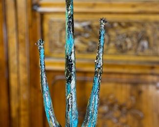 Original Art Bronze Sculpture Saguaro Martin Borja &nbsp;Borja Studio Brutalist Southwest 	1186001	30.75x 14.5x7in