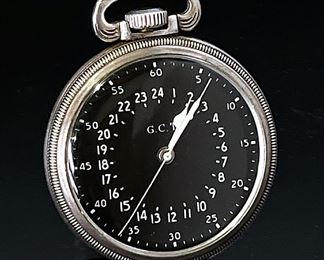 WWII Hamilton 4992B Military Navigation AN 5740 GCT 24hr Dial Pocket Watch 22 Jewels 16s 800 Silver Case	118024	57x51.5x16mm
