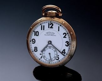 Hamilton 950 Railway Special 23 Jewels Pocket Watch 16s 10k Gold Fill Case	118014	56x51x14mm,