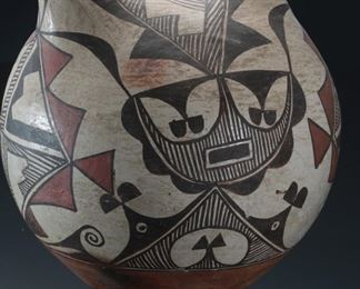 Circa 1925 Acoma Pueblo Polychrome Wedding Vase Native American Pottery	425023	12.75in x 9.25in Diameter at widest point 