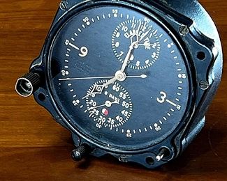 WWII Jaeger 8-day Aircraft Clock Type A-10 Chronoflite  Chronograph Air Corps US Army AC-19850 3860 94-27961	118016	3.75x3.5x2.25in 