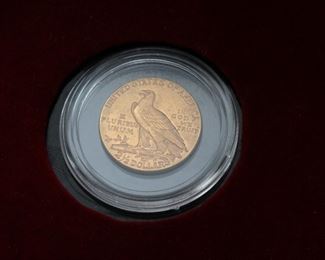 1913 US Gold Indian Head Quarter Eagle 2 1/2 Dollar Coin	331327