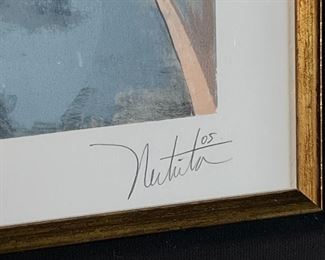 Lithograph Titled “Luna” artist signed by Alexandra Nechita with Certificate of Authenticity Serigraph Singed Kubert	418059	40.5x35x2