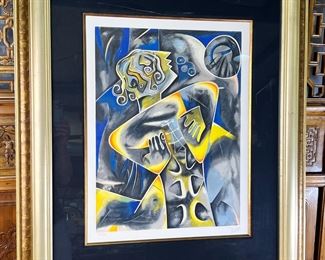 Lithograph Titled “Luna” artist signed by Alexandra Nechita with Certificate of Authenticity Serigraph Singed Kubert	418059	40.5x35x2