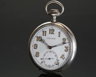 WWI Ulysse Nardin USA Corps of Engineers Pocket Watch .800 Silver Case Military 	118015	Case with crown: 62mm<BR>Case: Diameter: 51mm
