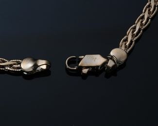 14k Gold Fancy Weave Link Necklace Chain 23.5in Long 	331362