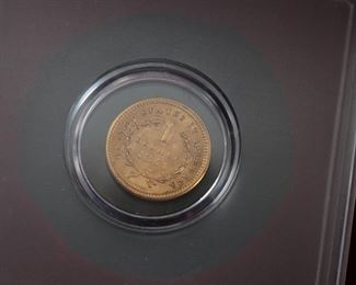 1851 US Liberty Head 1 Dollar Gold Coin 	331328