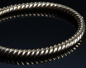 14k Gold Hinged Cuff Bracelet Bangle Size: 7	331381