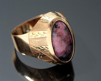18k Gold & Rhodinite Ring Size: 7	331420