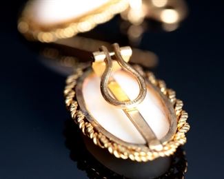 18k Gold Angel Skin Coral Earrings 	331394