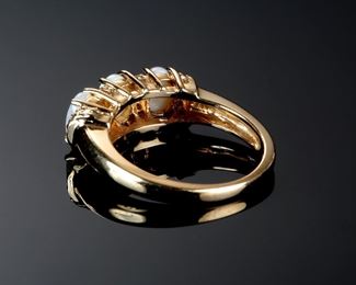 14k Gold Opal & Diamond Ring Size: 6.5 Effy	331374