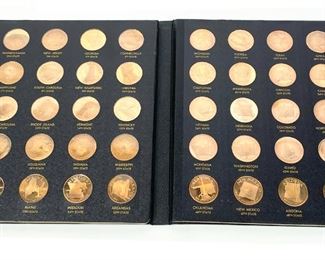 The Franklin Mint States of the Union Series Solid Bronze 1970 Complete Set	222323	10x1x10