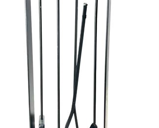 Vintage MCM Iron Fireplace Tool Set	418073	31x12.5x6.5in