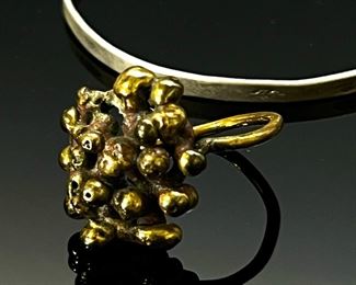 Lot of 17 pieces. Vintage Jewelry Sterling/Brass Handmade Vintage & Brutalist Pendants, Rings, Brooches, Necklaces  	244045	17 pieces 