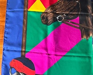 Ralph Lauren Polo Equestrian Silk Scarf 	244055	35x35in