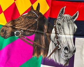 Ralph Lauren Polo Equestrian Silk Scarf 	244055	35x35in