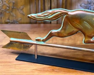 Pottery Barn Copper  Galloping Horse Weathervane Topper Sculpture 	1186003	16x33.25x3