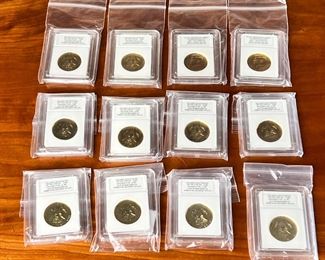 Lot of 12 2011 JFK Half Dollar 24kt Gold Enriched Coin Kennedy Proof	331307
