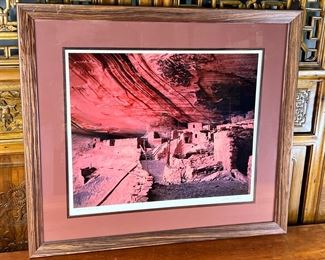 Framed Photograph of “Keet Seel Ruins #3” Artist signed by Lou DeSerio 	418057	30.5x34x1