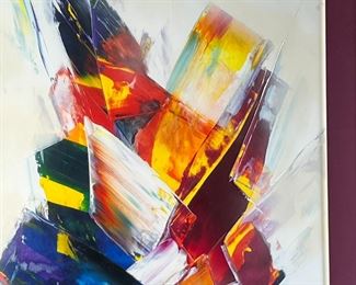 Original Abstract Mixed Media Painting framed Art Kucena	418072	41.75x33.5in