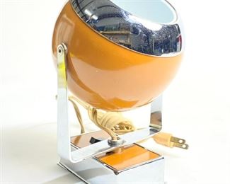 Vintage Mid Century Hamilton Eyeball Table Lamp Brown/Chrome Model H-6	222315	7x5x5