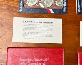 Lot of 4 United States Bicentennial Silver Uncirculated Coin Set 1776-1976	331347