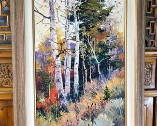 “October Moment” artist signed by David Jackson with Certificate of Authenticity Giclee Print on Canvase 	418056	39x29x2