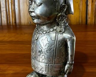 Metal Asian Figure Statue 	333348	11.5x6.5x5in